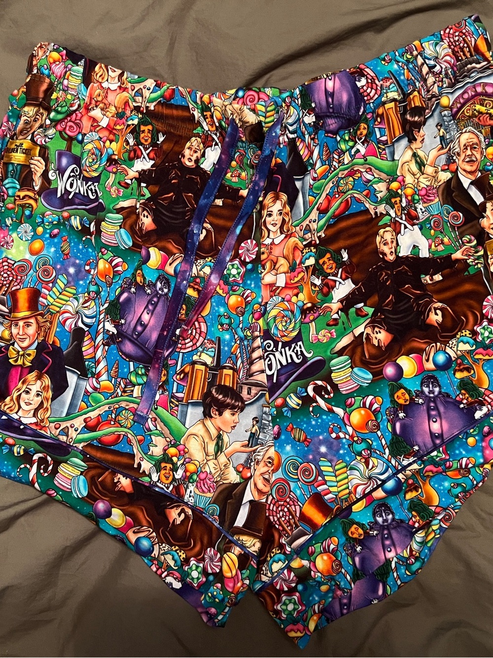 Sugar Swan Willy Wonka Bamboo Shorts